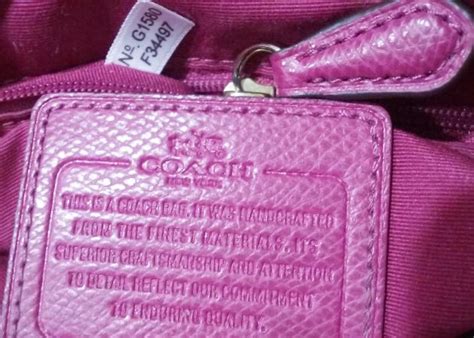 coach purse no serial number